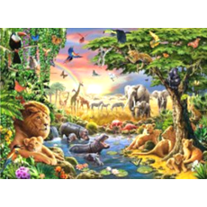 A4 50 Piece African Wild Life Wooden Puzzle  A4 50 Piece African Wild Life Wooden Puzzle